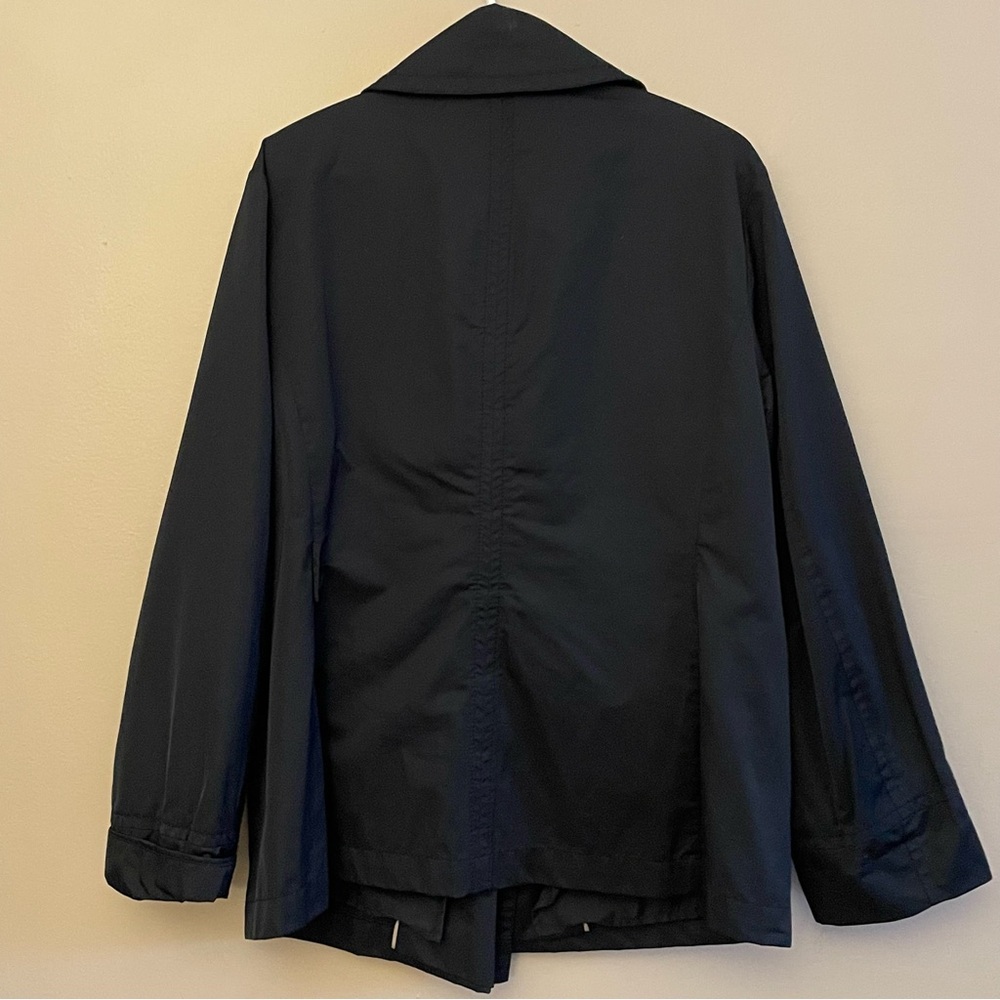 Olsen Europe Midnight Black Double-Breasted Mid-Length Pea Coat – Size 12 EUC - Picture 12 of 14
